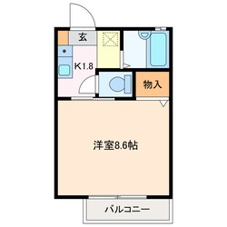 リヴェール鈴鹿Bの物件間取画像